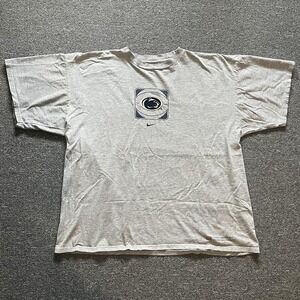 Vintage Nike Penn State Center Swoosh‎ Grey Shirt Size 2XL